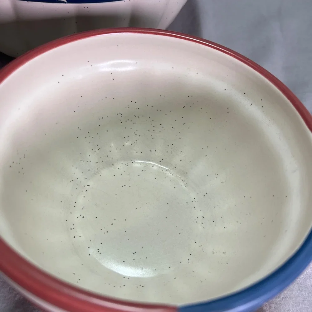 Vintage Y2K Tender Heart Treasures Nesting Bowls 2001 Americana Set of 3